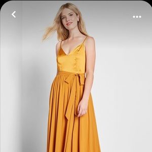 ModCloth Gold Maxi Dress